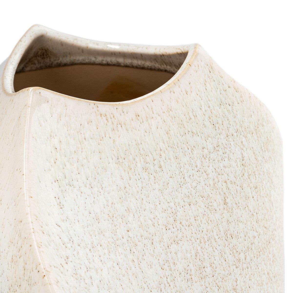 12" Green and Ivory Ombre Wavy Ceramic Table Vase - Loft&Timber