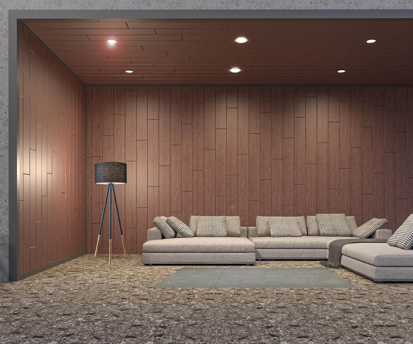 8' Runner Gray Geometric Stain Resistant Indoor Outdoor Runner Rug - Loft&Timber