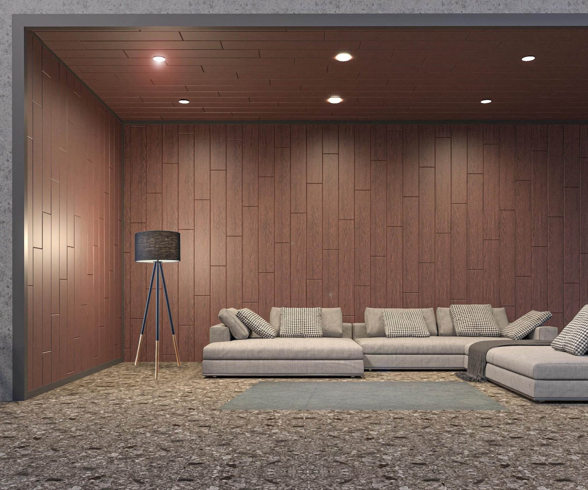 8' Runner Gray Geometric Stain Resistant Indoor Outdoor Runner Rug - Loft&Timber