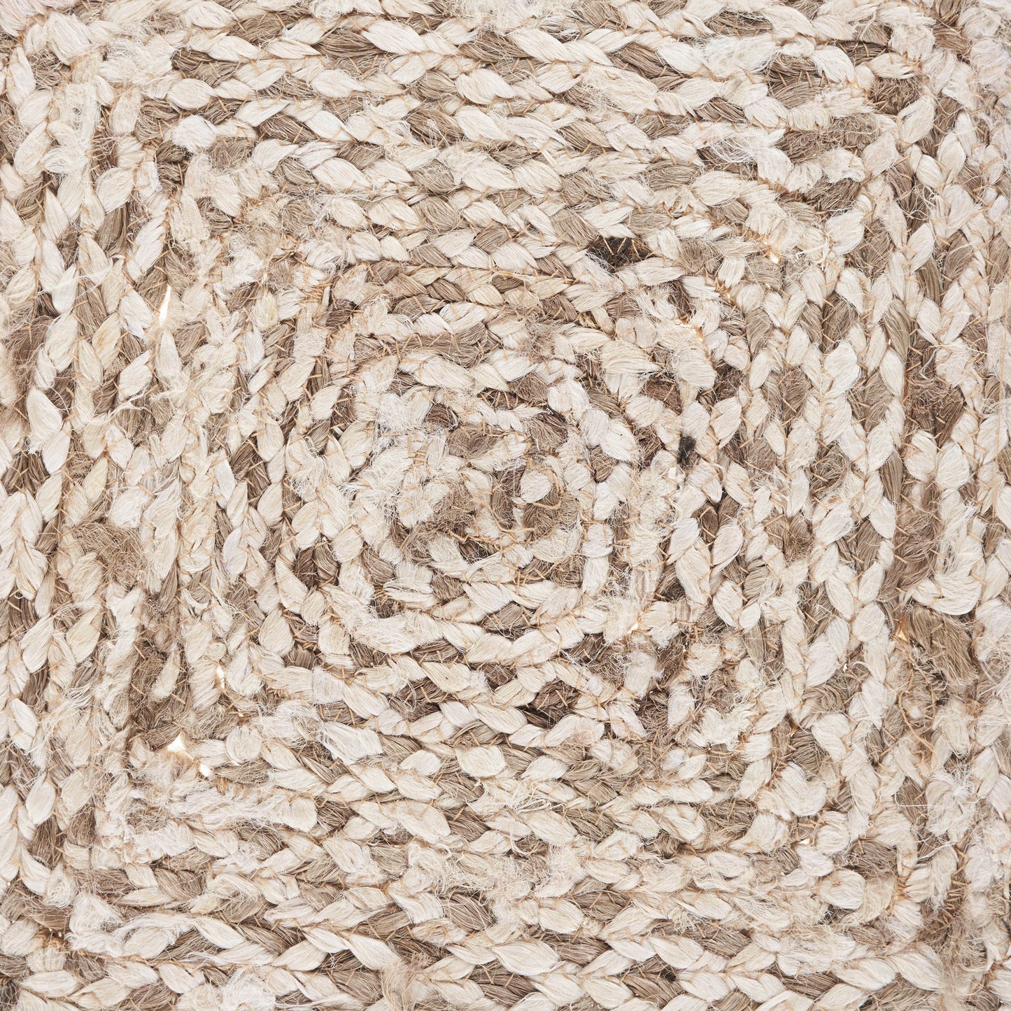 15" Set of Four Ivory And Natural Jute Square Placemats - Loft&Timber