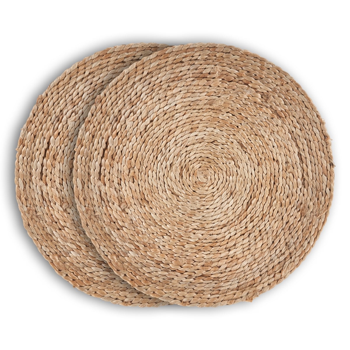 15" Set of Two Natural Jute Round Placemats - Loft&Timber
