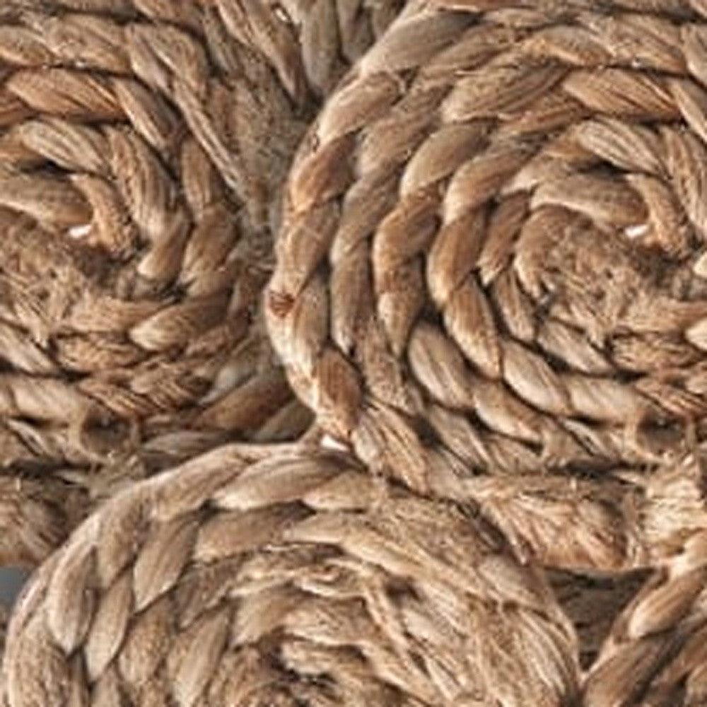 15" Set of Two Natural Braided Jute Scalloped Placemats - Loft&Timber