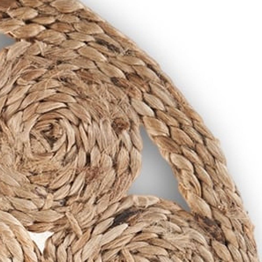 15" Set of Two Natural Braided Jute Round Placemats - Loft&Timber