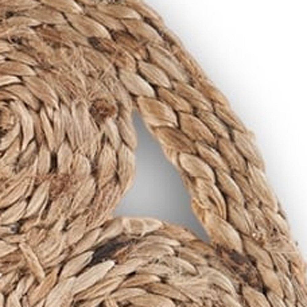 15" Set of Two Natural Braided Jute Round Placemats - Loft&Timber