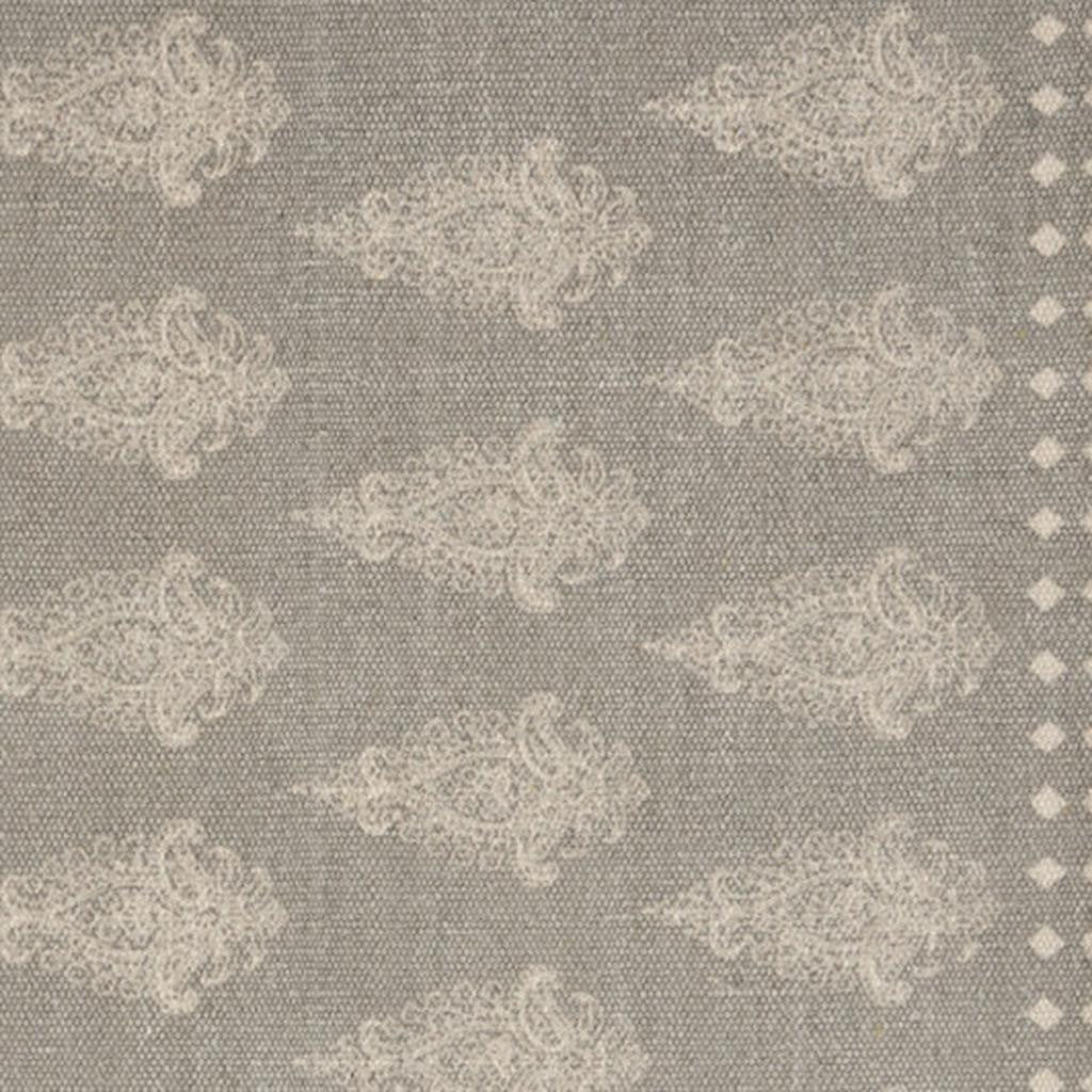 19" Set of Four Gray And Cream Geometric Medallion Cotton Placemats - Loft&Timber