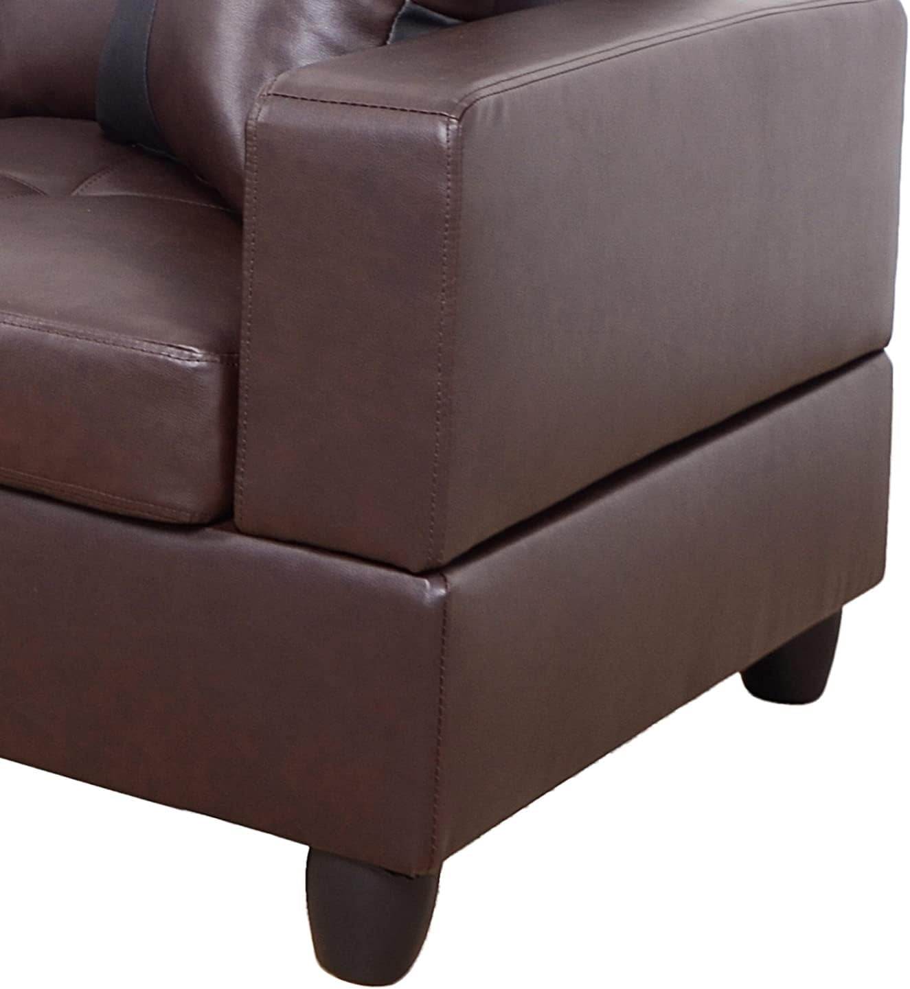 Brown Leather Sectional Couch - Loft&Timber