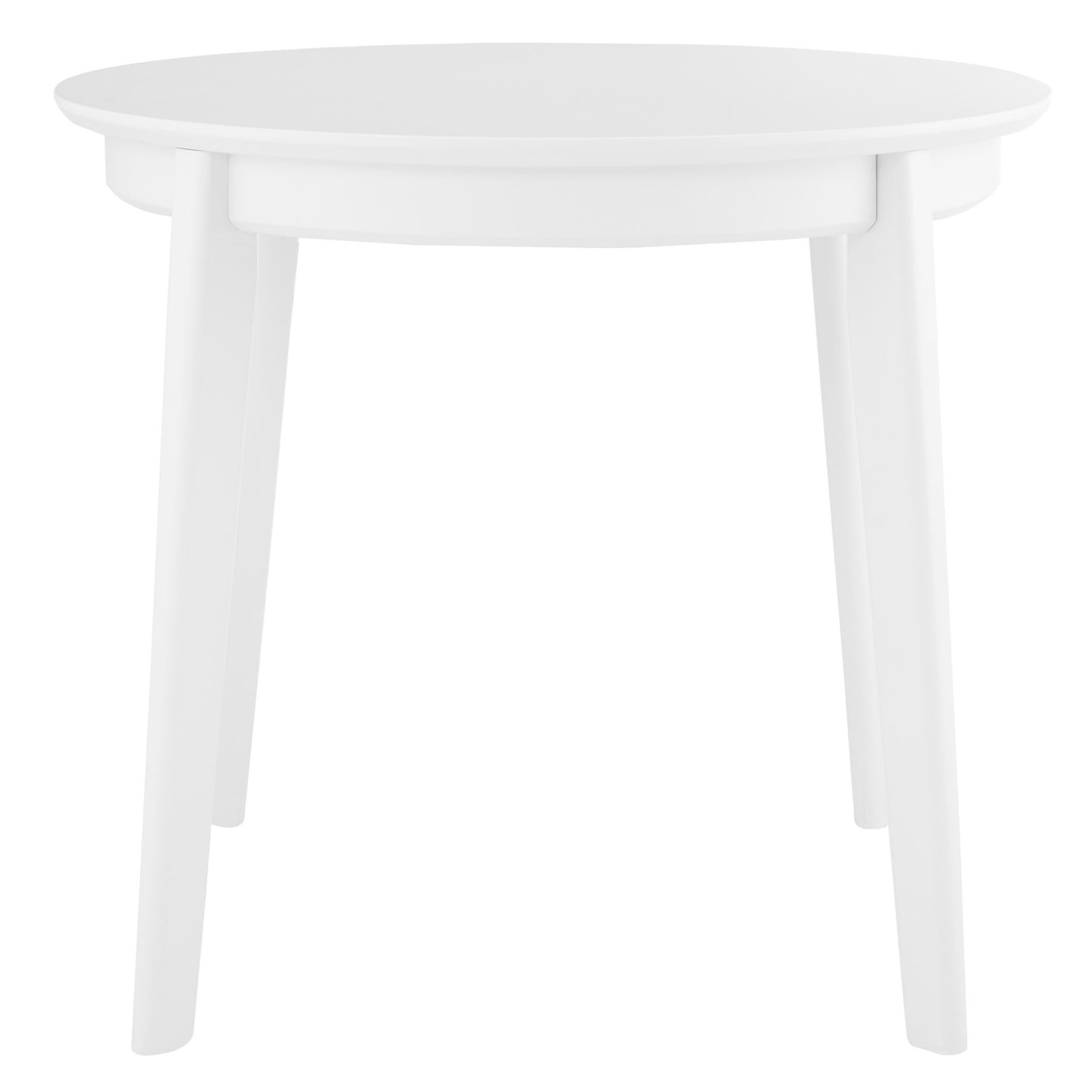 36" White Wood Round Top Dining Table - Loft&Timber