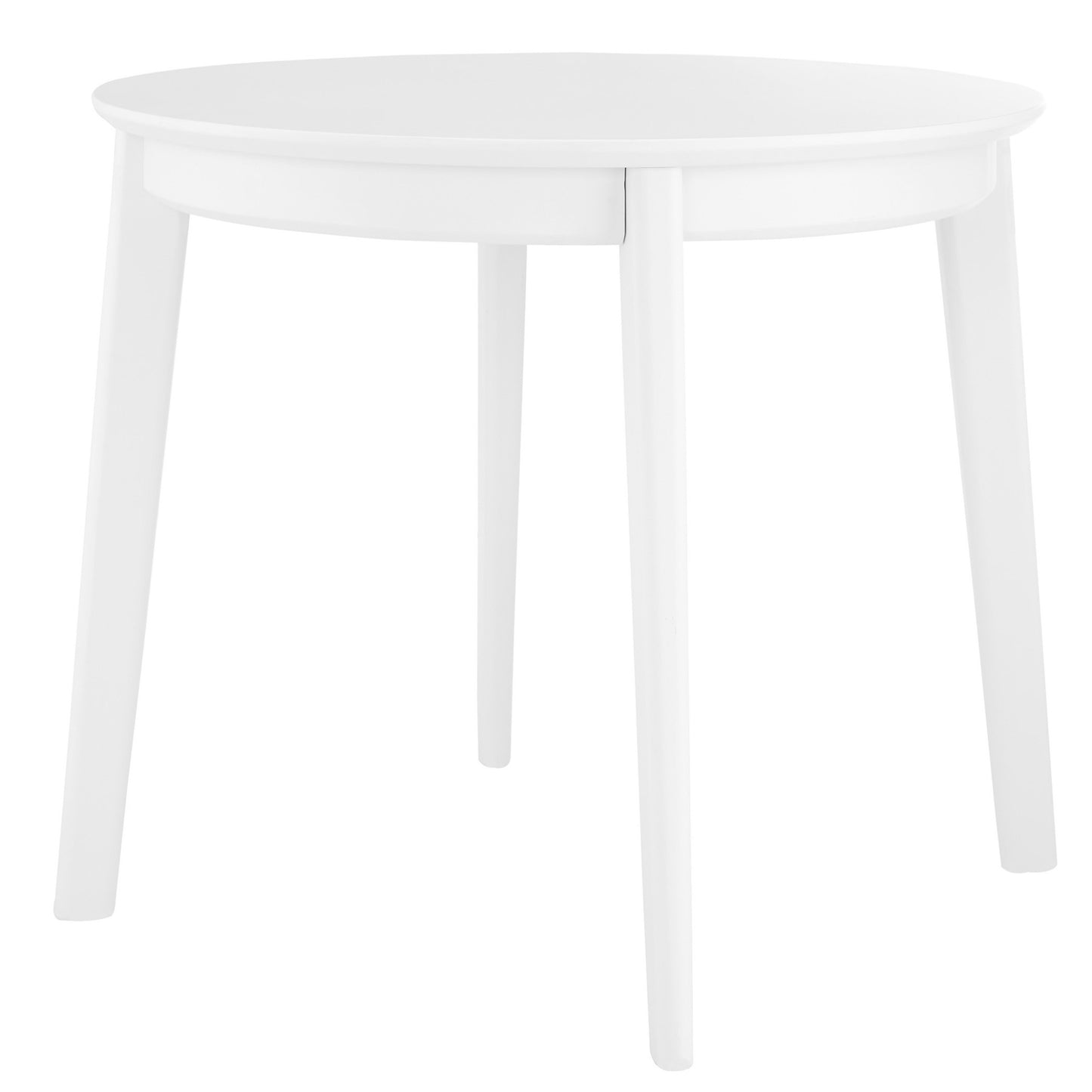 36" White Wood Round Top Dining Table - Loft&Timber