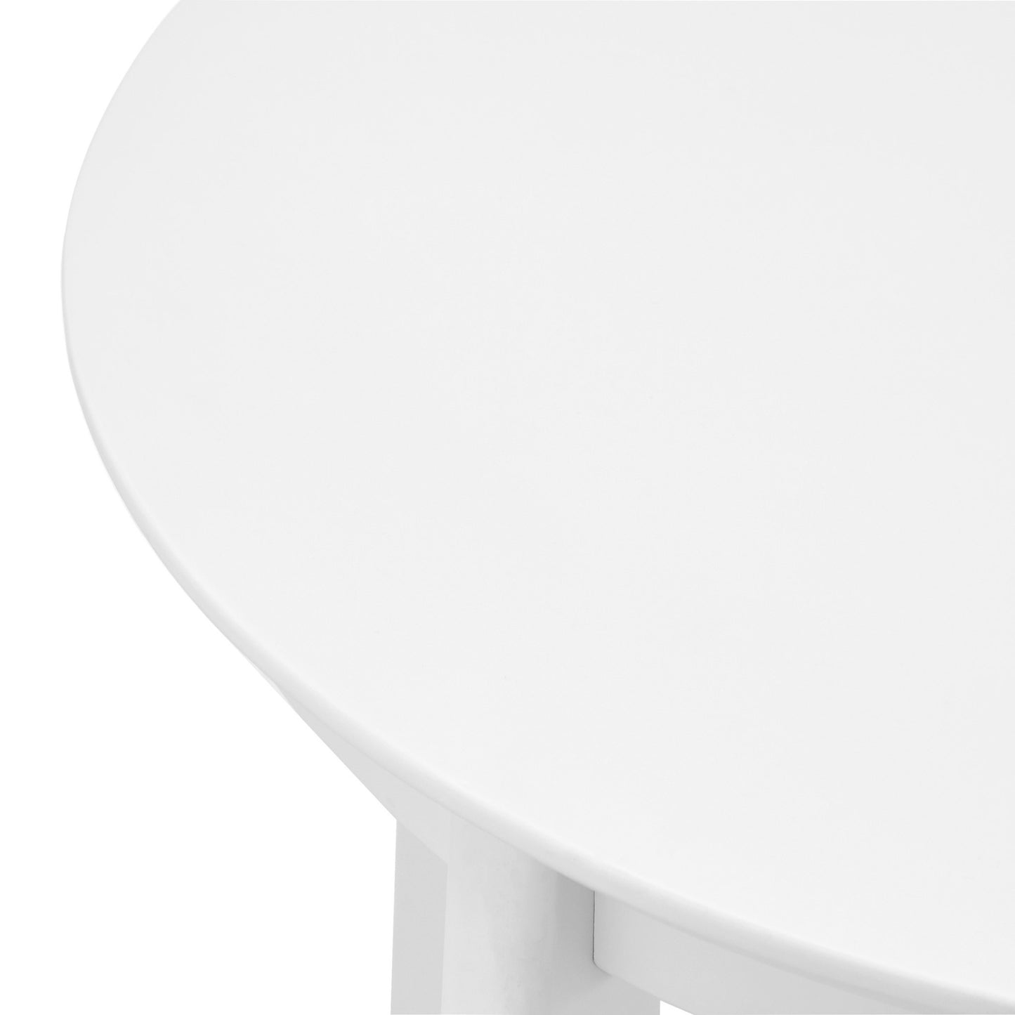 36" White Wood Round Top Dining Table - Loft&Timber