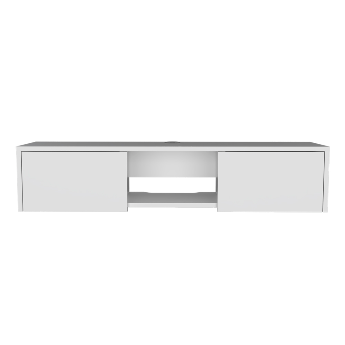 49" White Floating Mount TV Stand - Loft&Timber