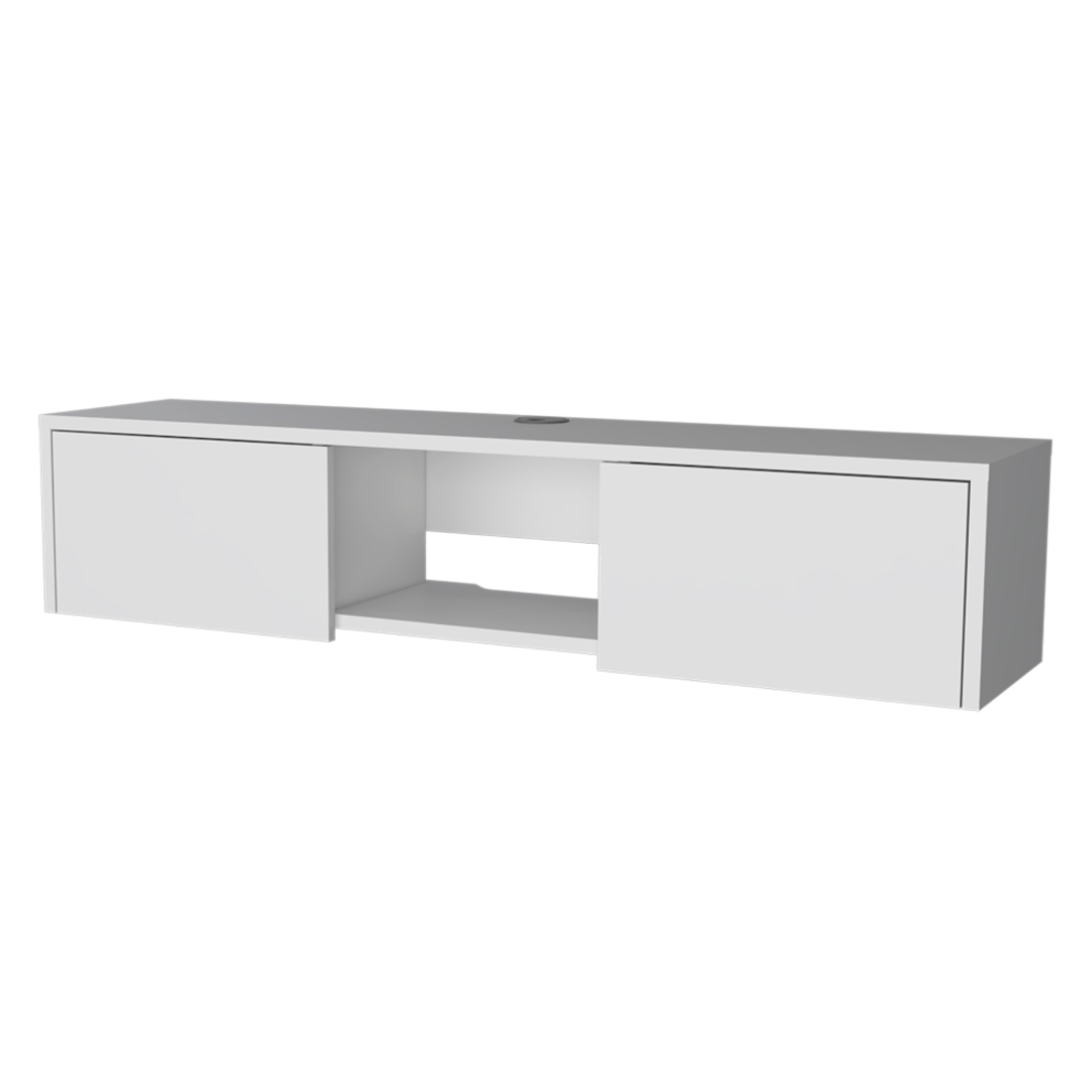 49" White Floating Mount TV Stand - Loft&Timber