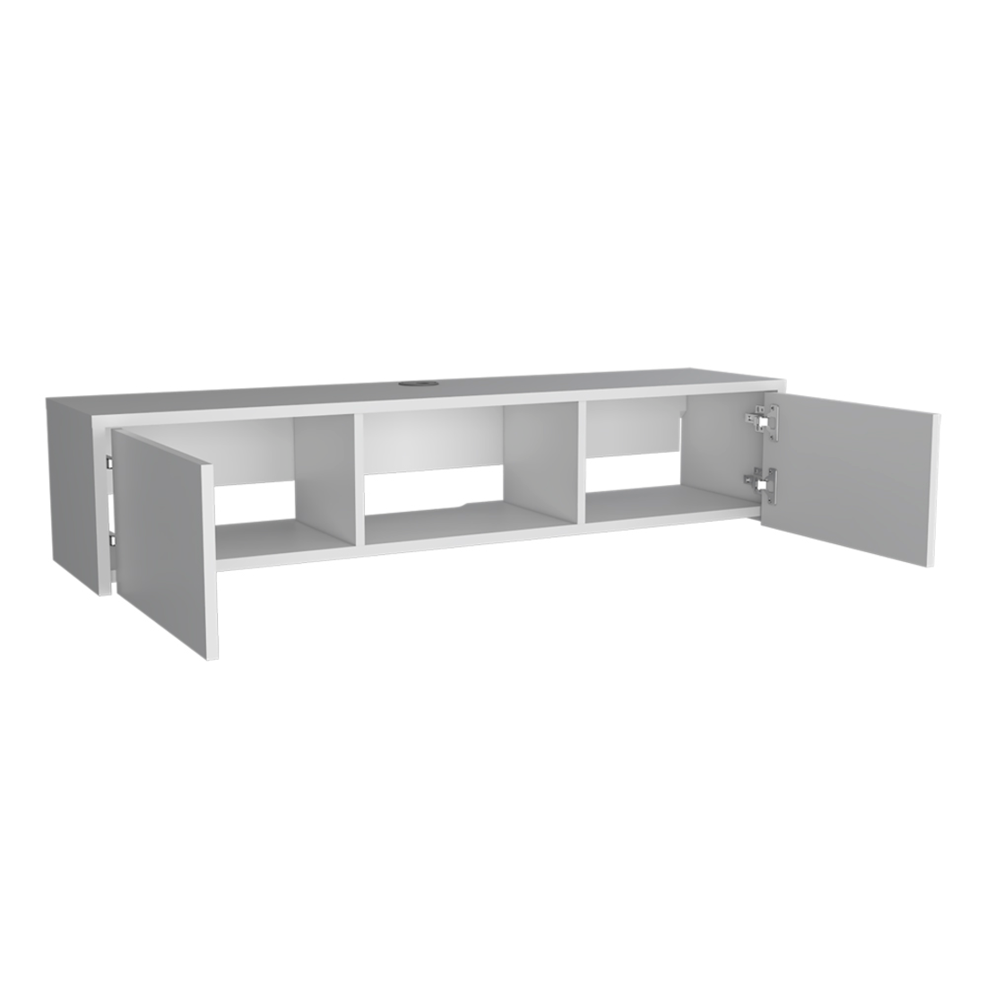 49" White Floating Mount TV Stand - Loft&Timber