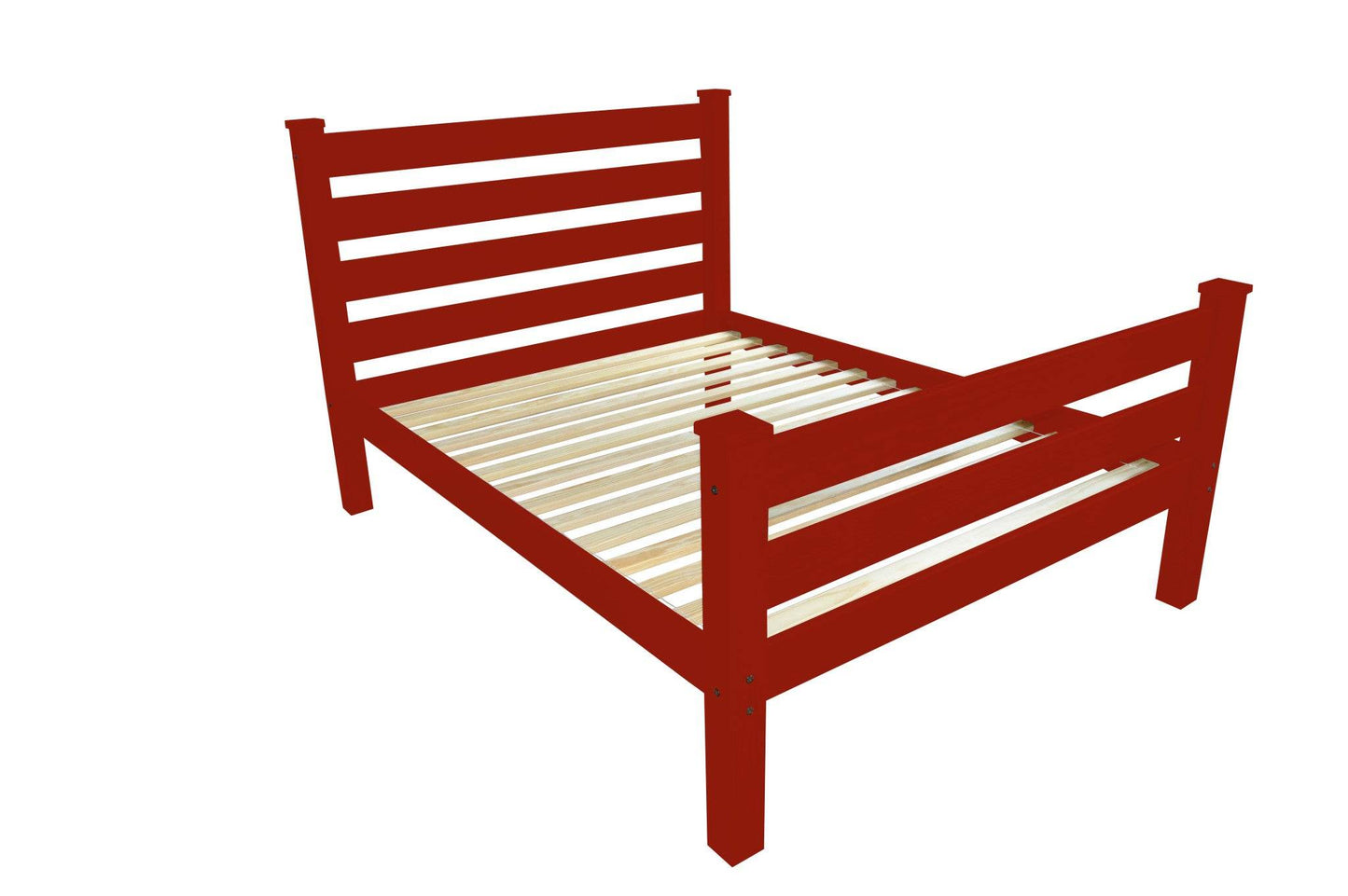 Red Solid Wood Twin Bed Frame - Loft&Timber