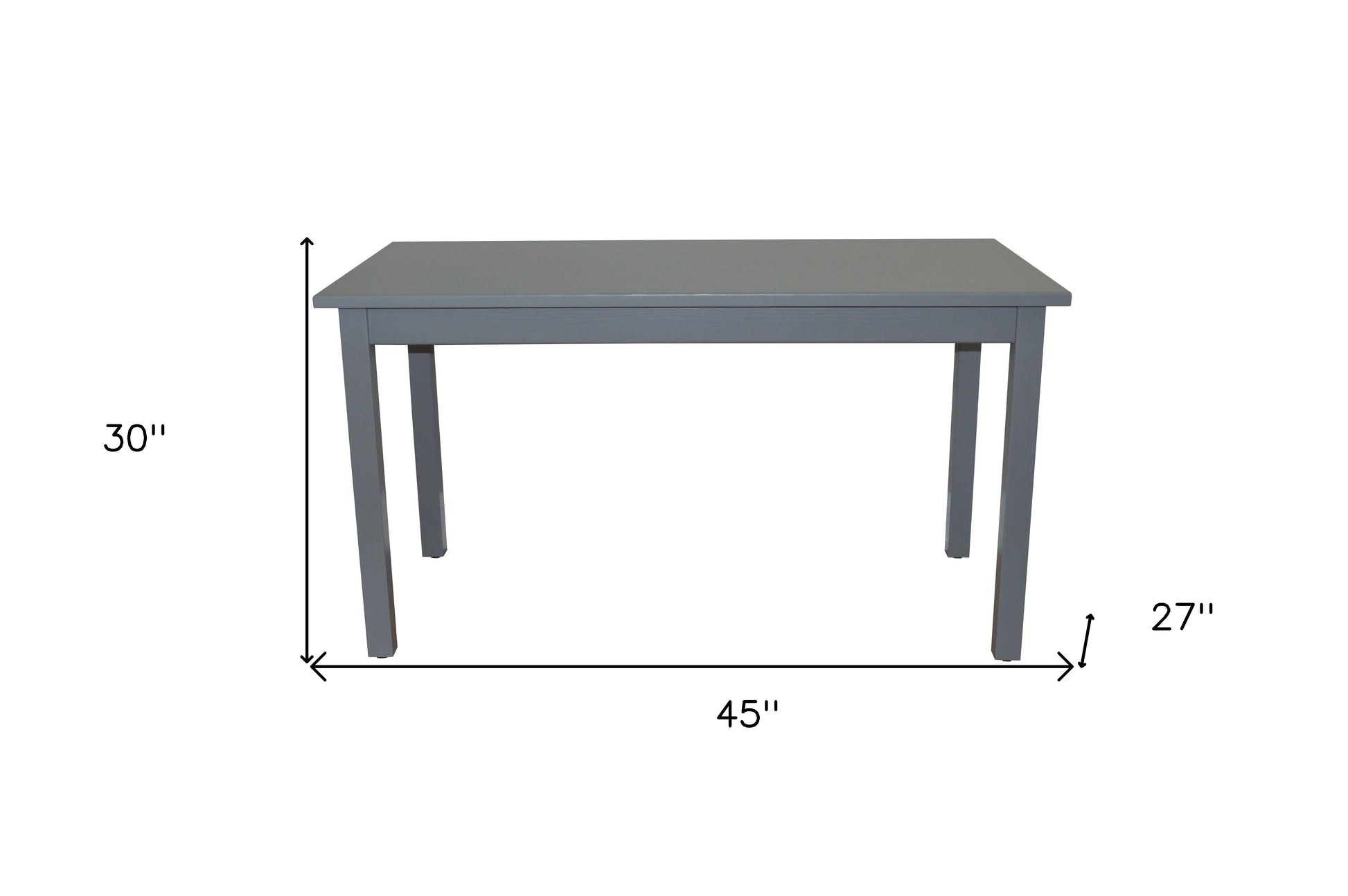 48" Gray Solid Wood Dining Table - Loft&Timber