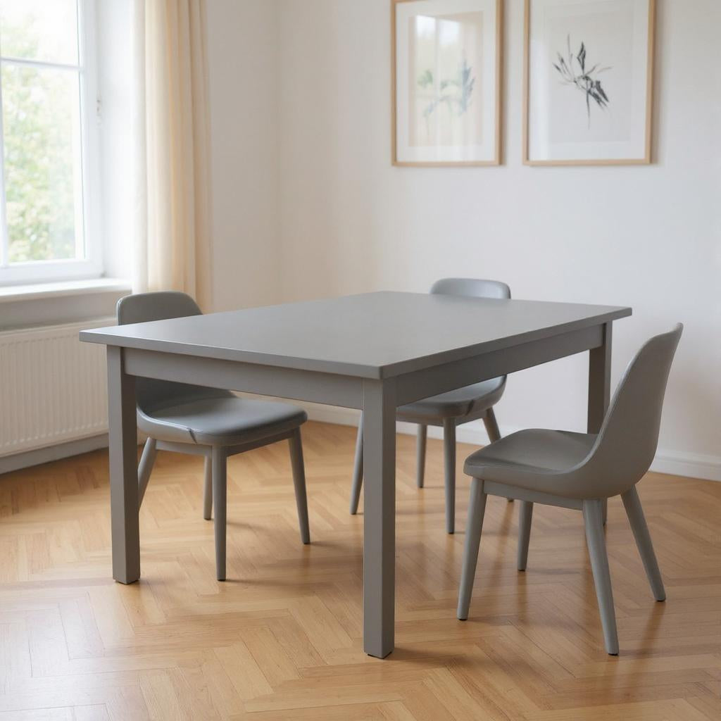 48" Gray Solid Wood Dining Table - Loft&Timber