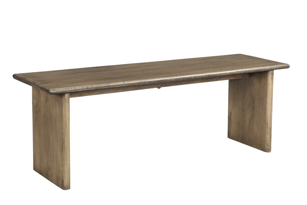55" Brown Solid Wood Dining Bench - Loft&Timber