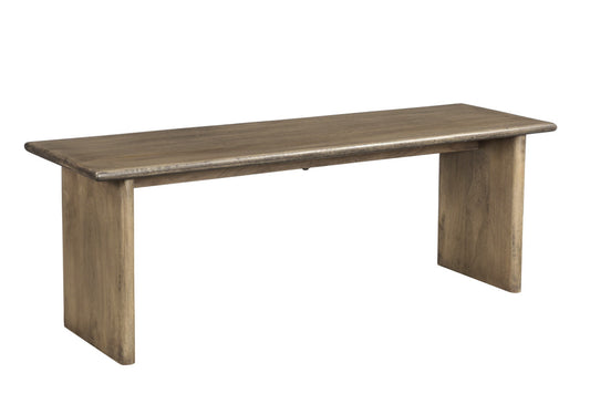 55" Brown Solid Wood Dining Bench - Loft&Timber