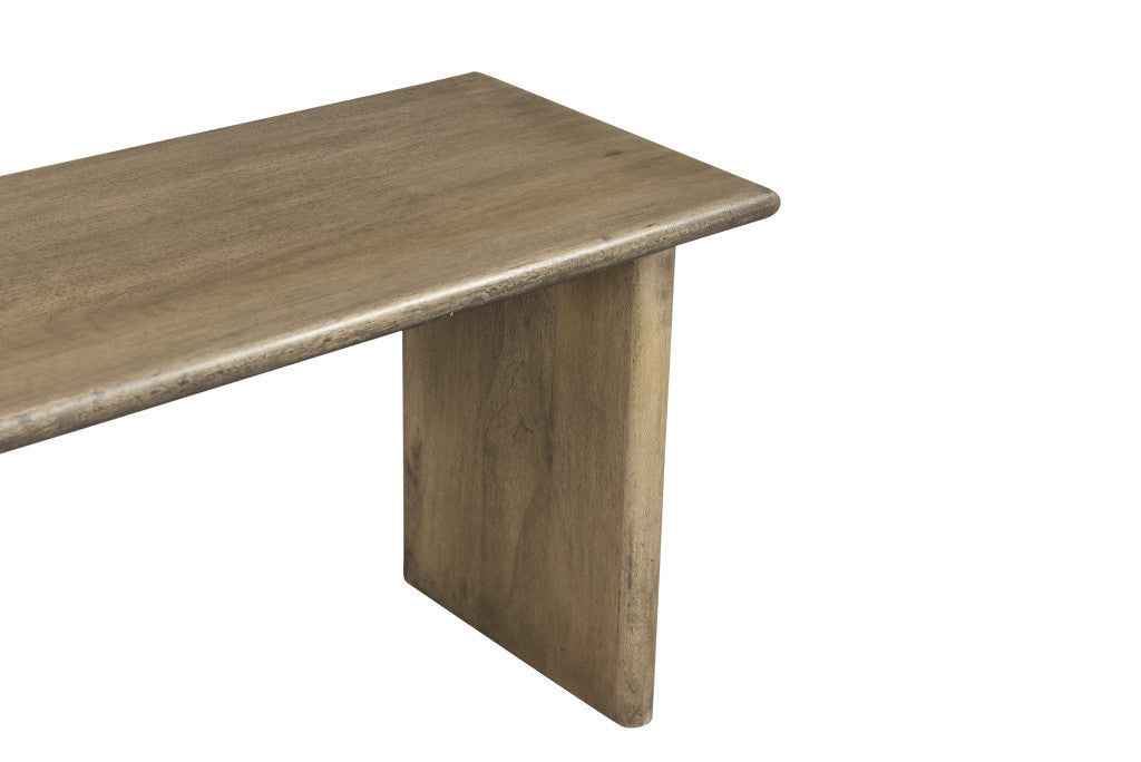 55" Brown Solid Wood Dining Bench - Loft&Timber