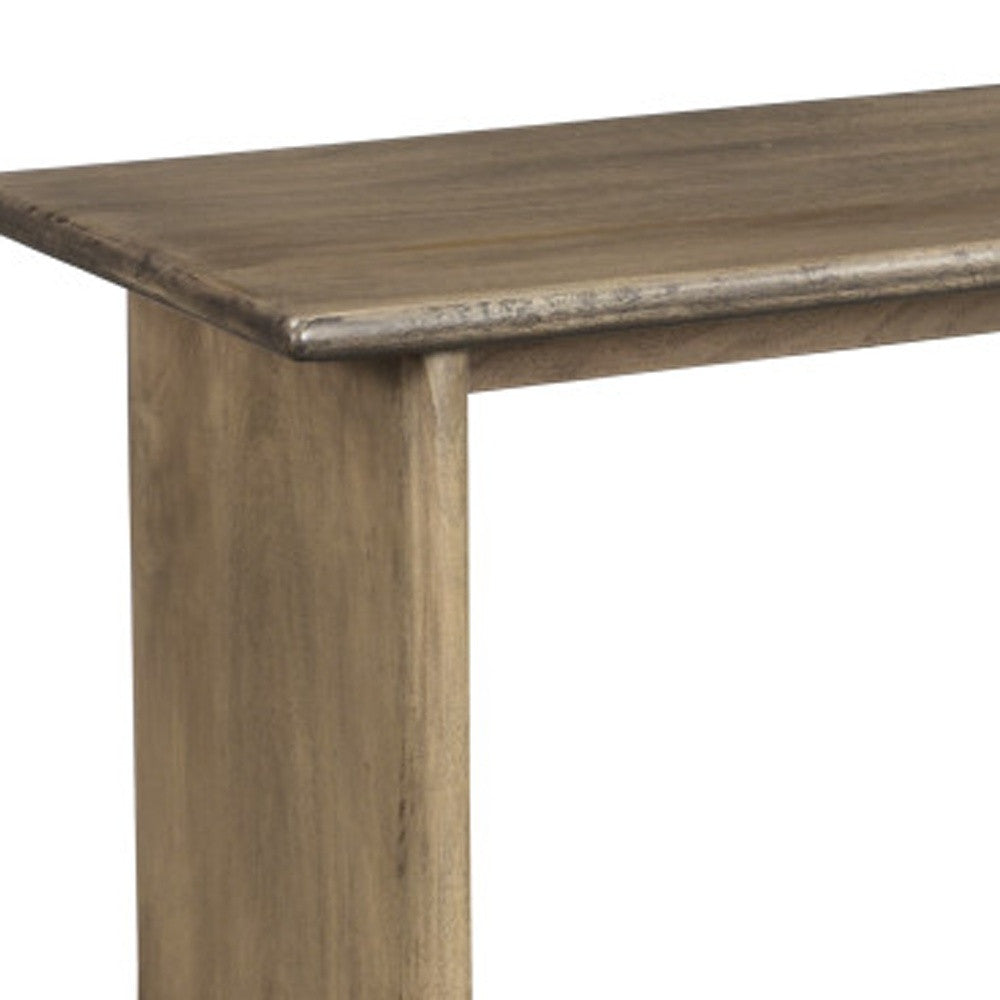 55" Brown Solid Wood Dining Bench - Loft&Timber