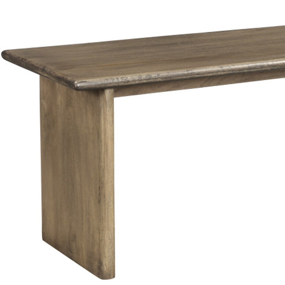55" Brown Solid Wood Dining Bench - Loft&Timber