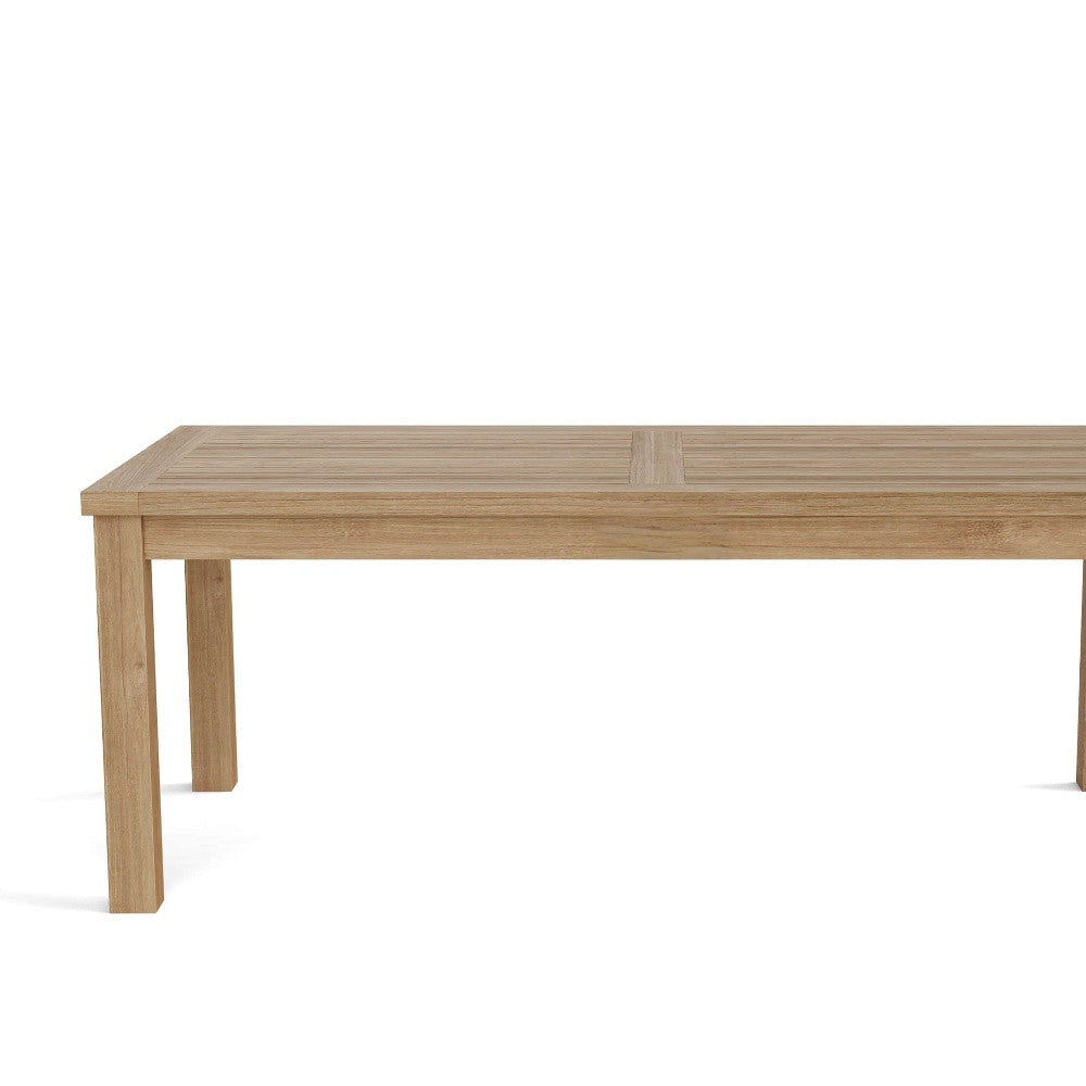 47" Natural Solid Wood Outdoor Coffee Table-5