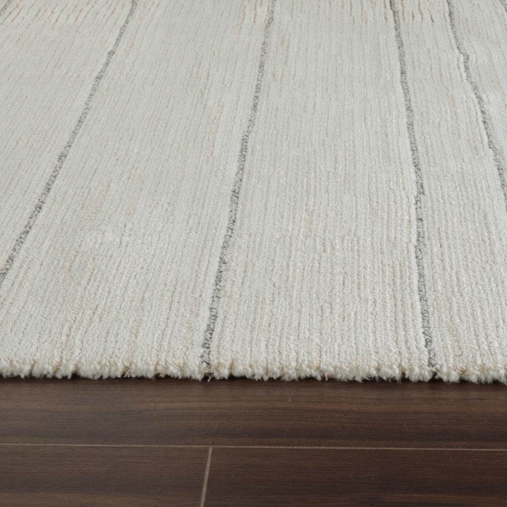 8' X 11' Cream and Beige Abstract Non Skid Area Rug - Loft&Timber