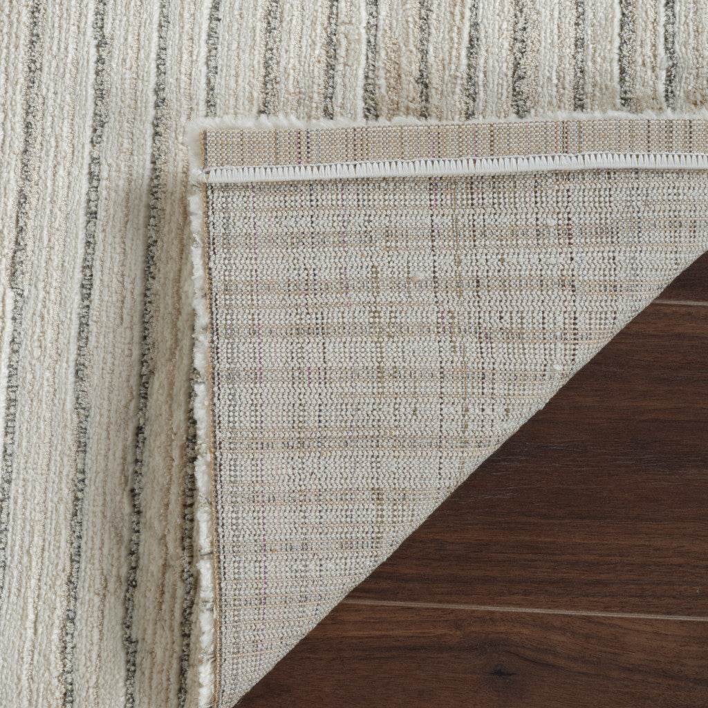8' X 11' Cream and Beige Abstract Non Skid Area Rug - Loft&Timber