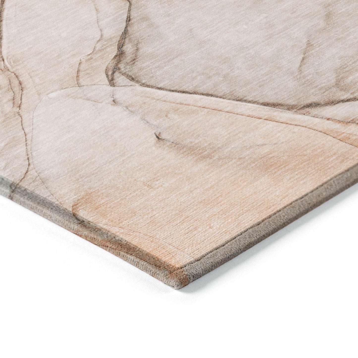 3' X 5' Gray and Orange Abstract Washable Non Skid Indoor Outdoor Area Rug - Loft&Timber