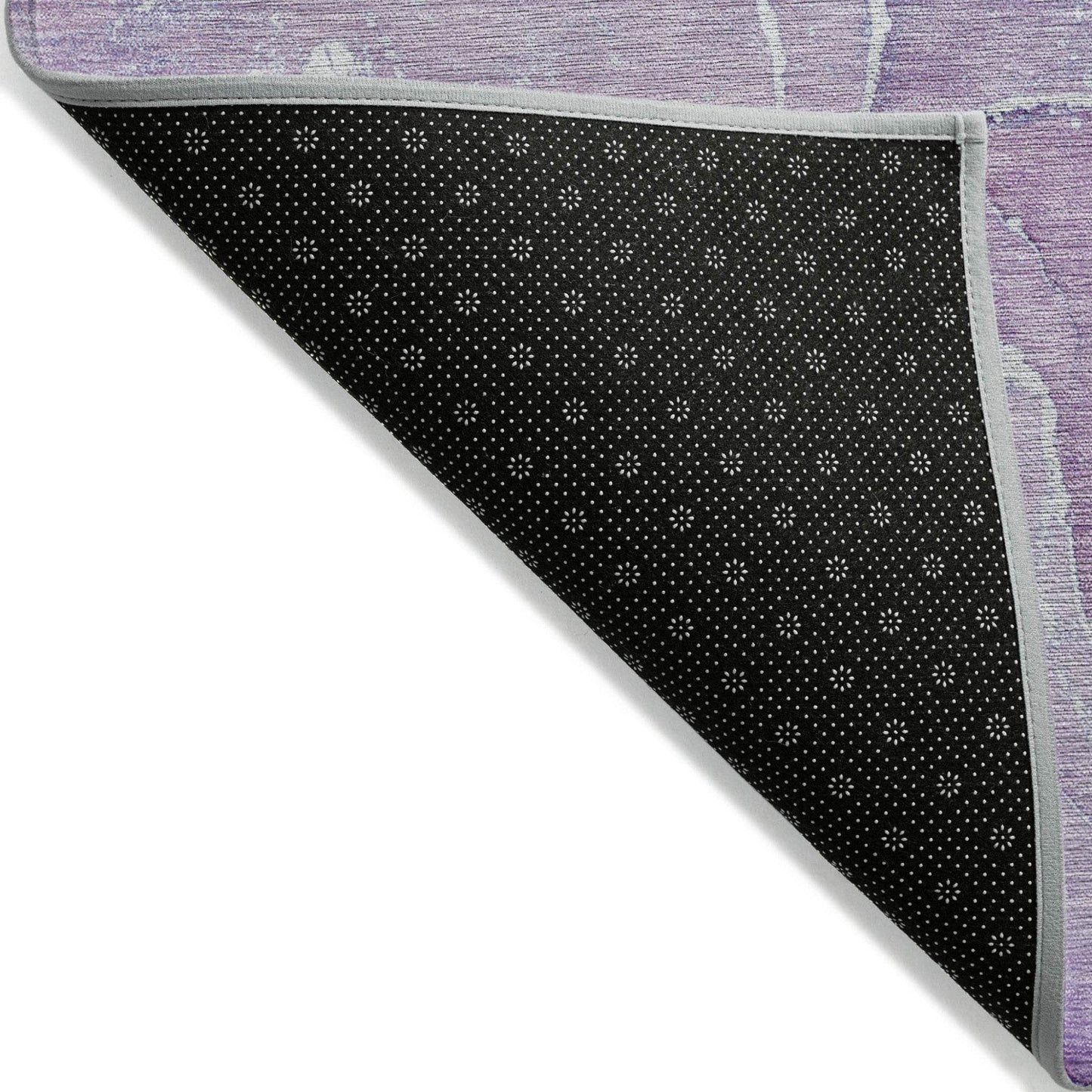 2' X 3' Purple Abstract Washable Non Skid Indoor Outdoor Area Rug - Loft&Timber