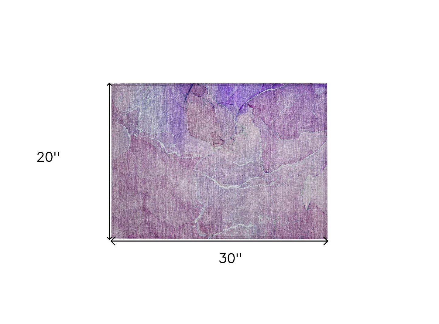2' X 3' Purple Abstract Washable Non Skid Indoor Outdoor Area Rug - Loft&Timber