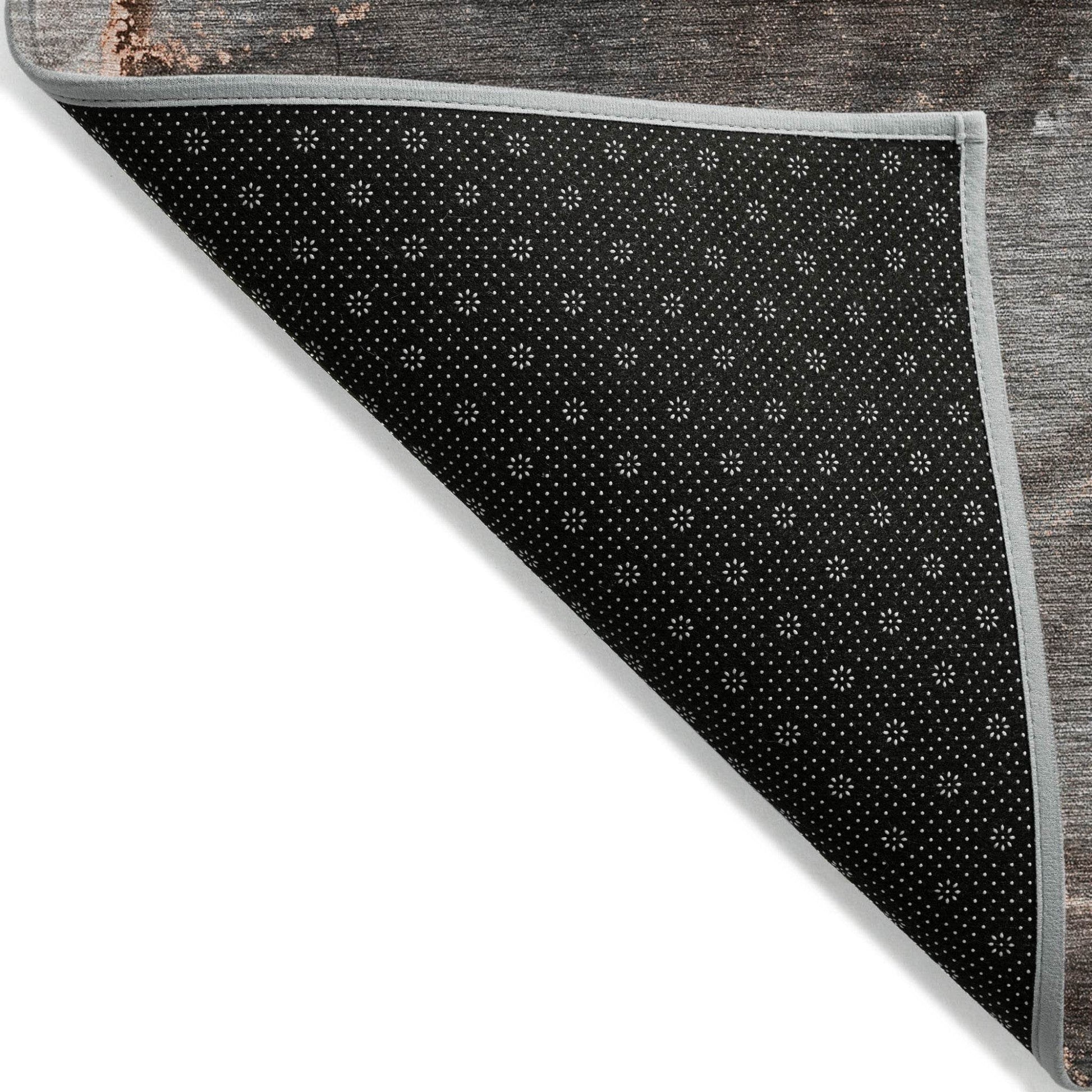 8' Runner Peach Abstract Washable Non Skid Indoor Outdoor Runner Rug - Loft&Timber