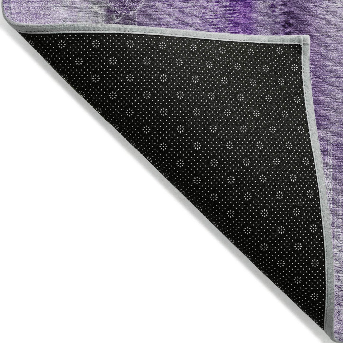 8' Runner Purple Washable Non Skid Indoor Outdoor Runner Rug - Loft&Timber