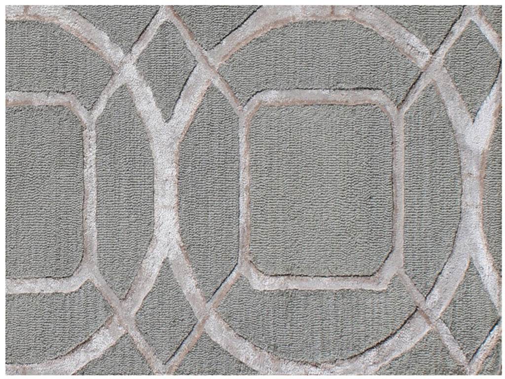 5' X 8' Gray and Light Gray Abstract Geometric Hand Tufted Area Rug - Loft&Timber