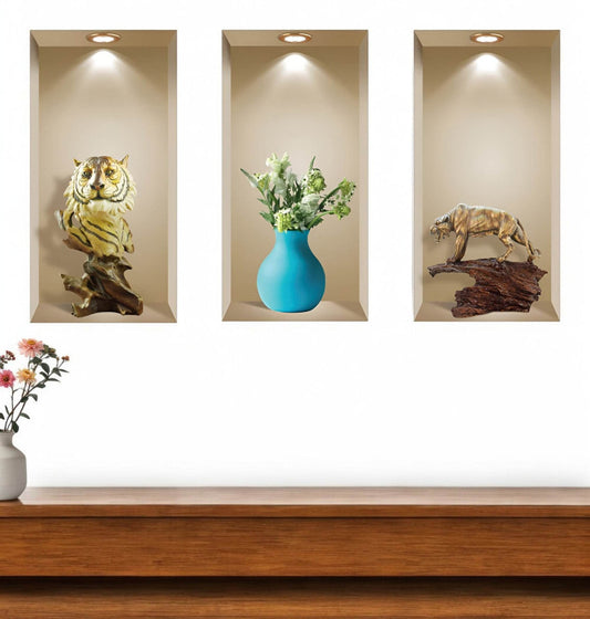 Set of Three Ala Faux Niche 3D Peel and Stick Wall Decals - Loft&Timber