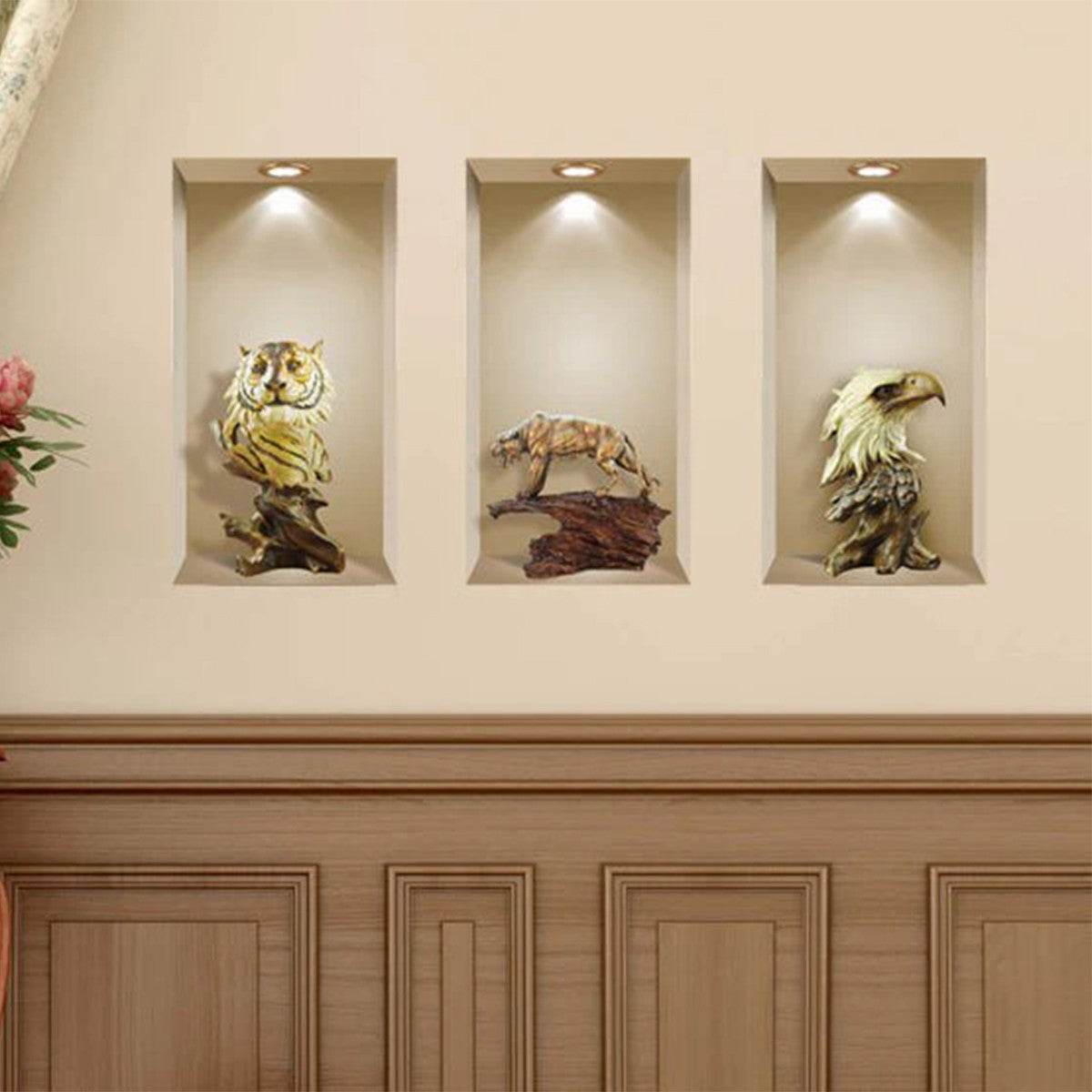 Set of Three Aba Faux Niche 3D Peel and Stick Wall Decals - Loft&Timber