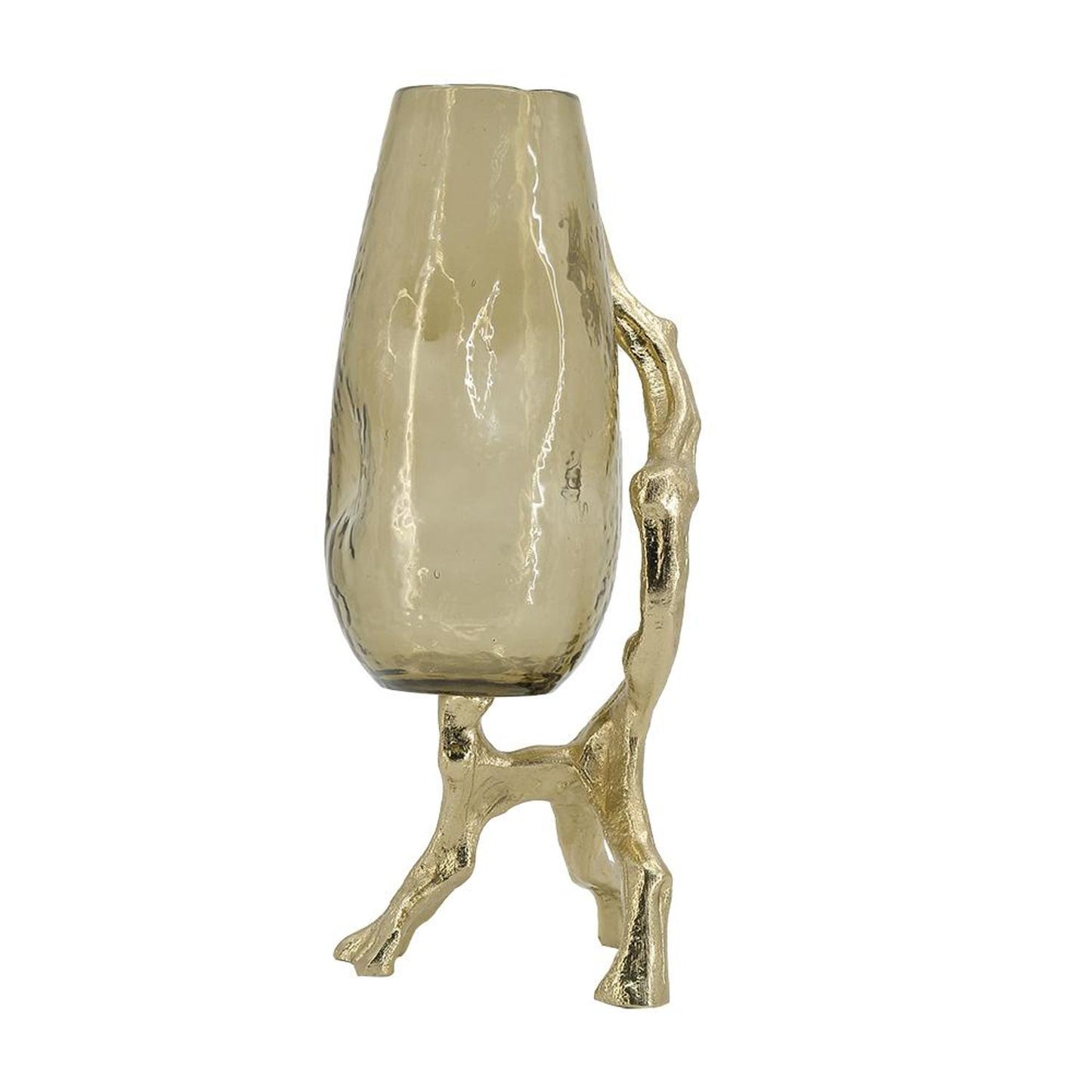 18" Champagne Round Glass Table Vase - Loft&Timber