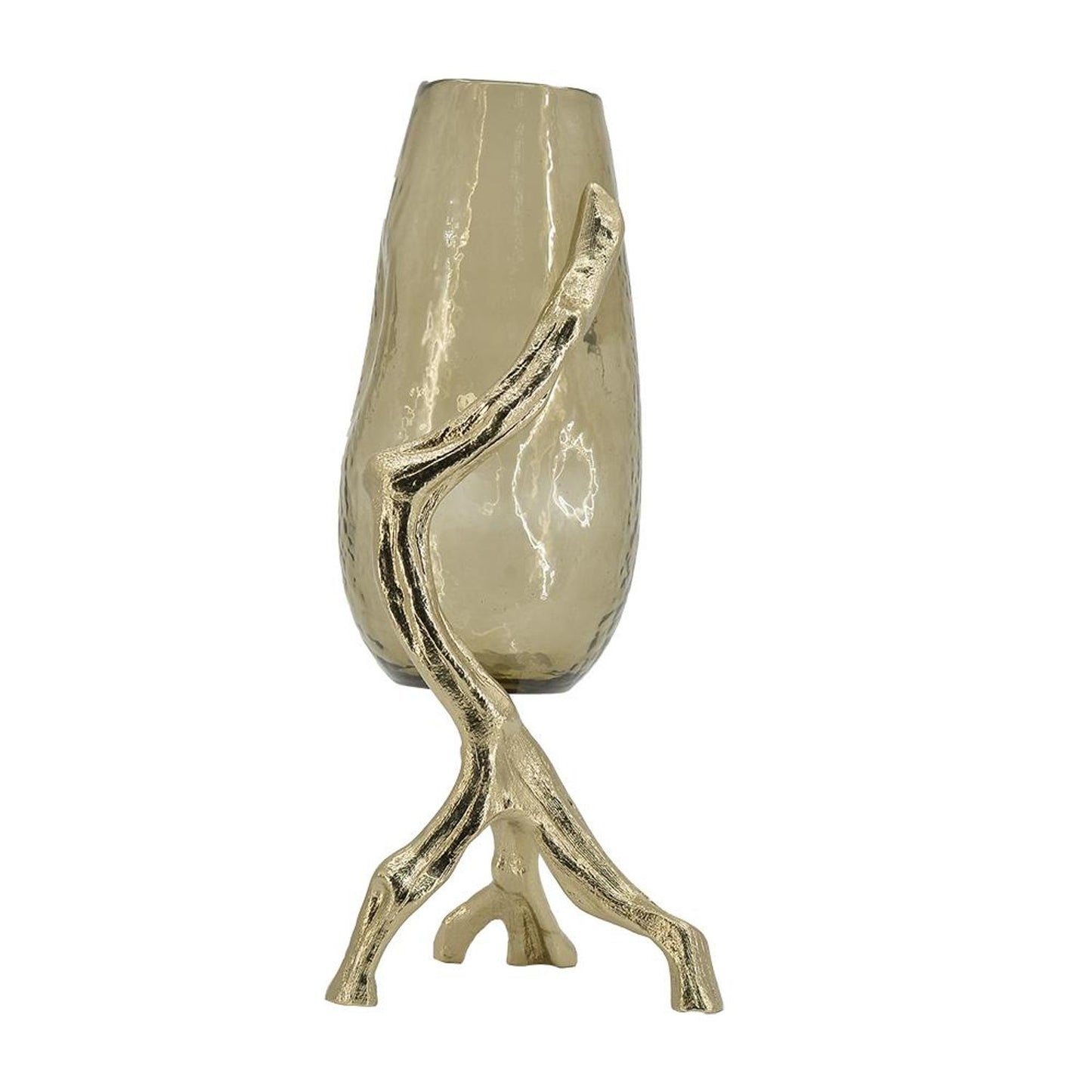 18" Champagne Round Glass Table Vase - Loft&Timber