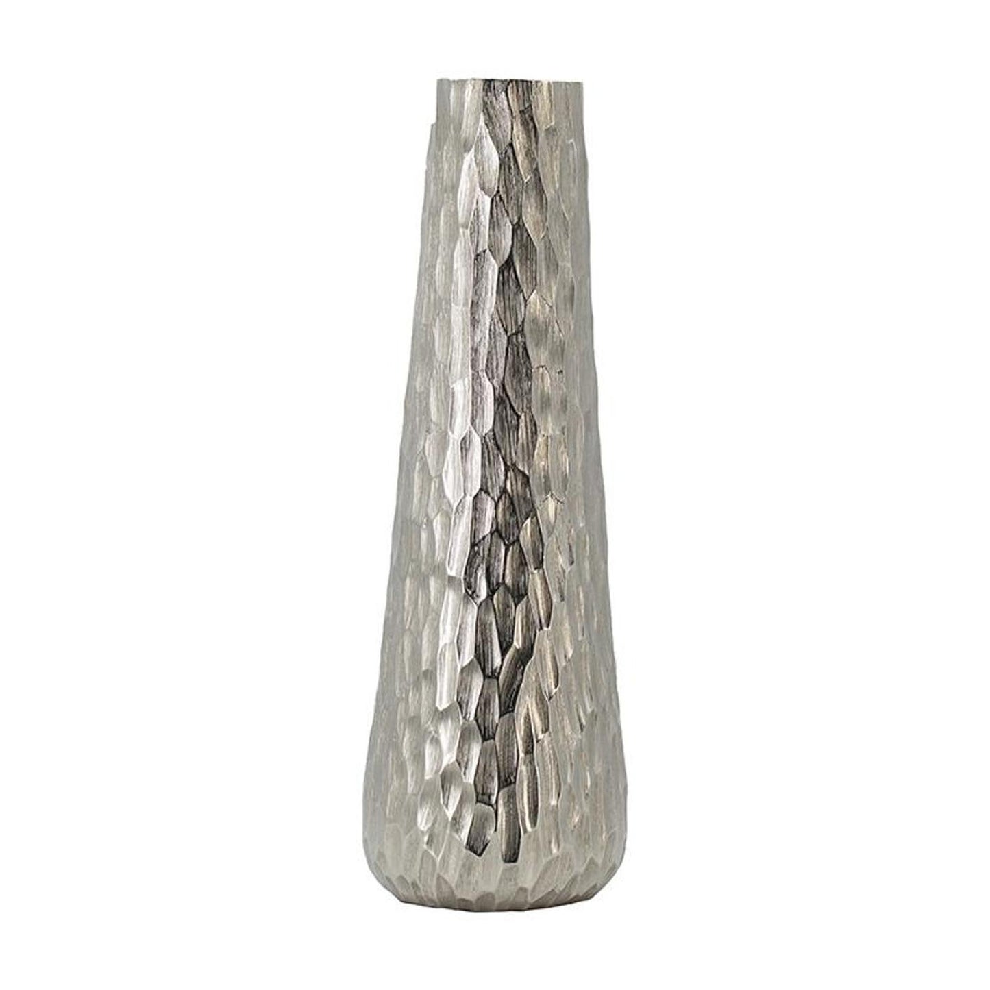 19" Silver Round Aluminum Table Vase - Loft&Timber