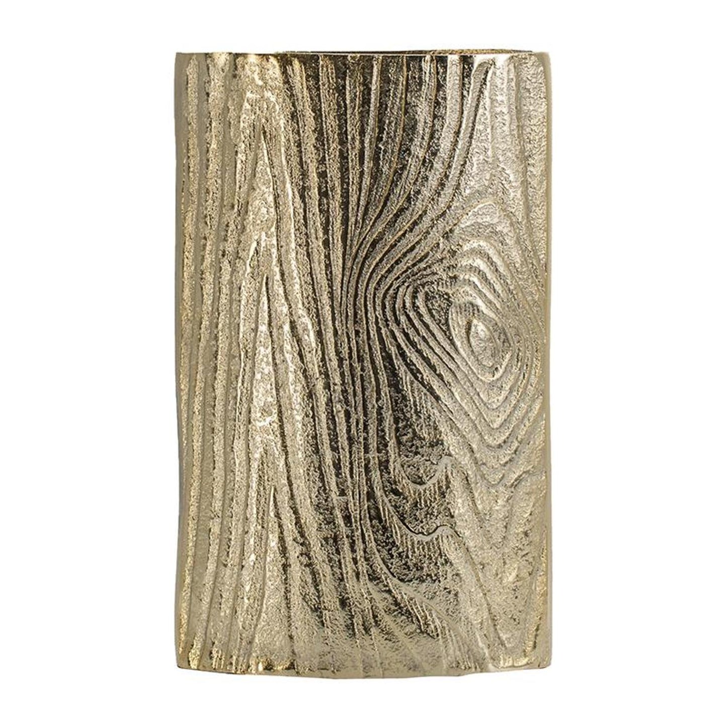 10" Gold Oval Aluminum Table Vase - Loft&Timber