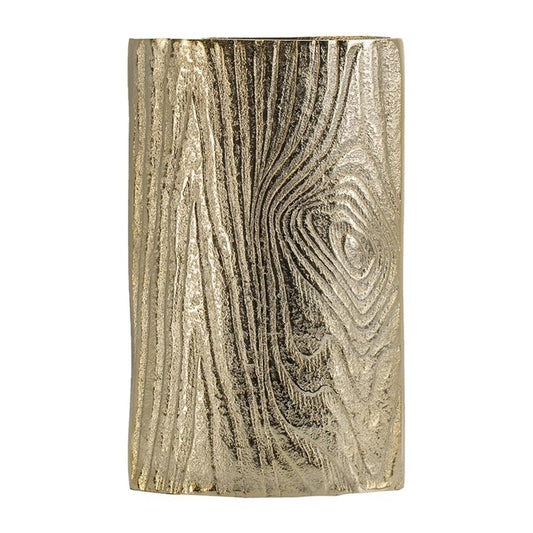 10" Gold Oval Aluminum Table Vase - Loft&Timber