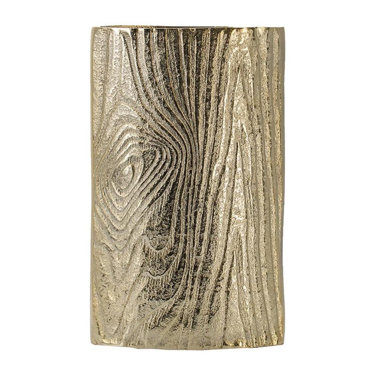10" Gold Oval Aluminum Table Vase - Loft&Timber