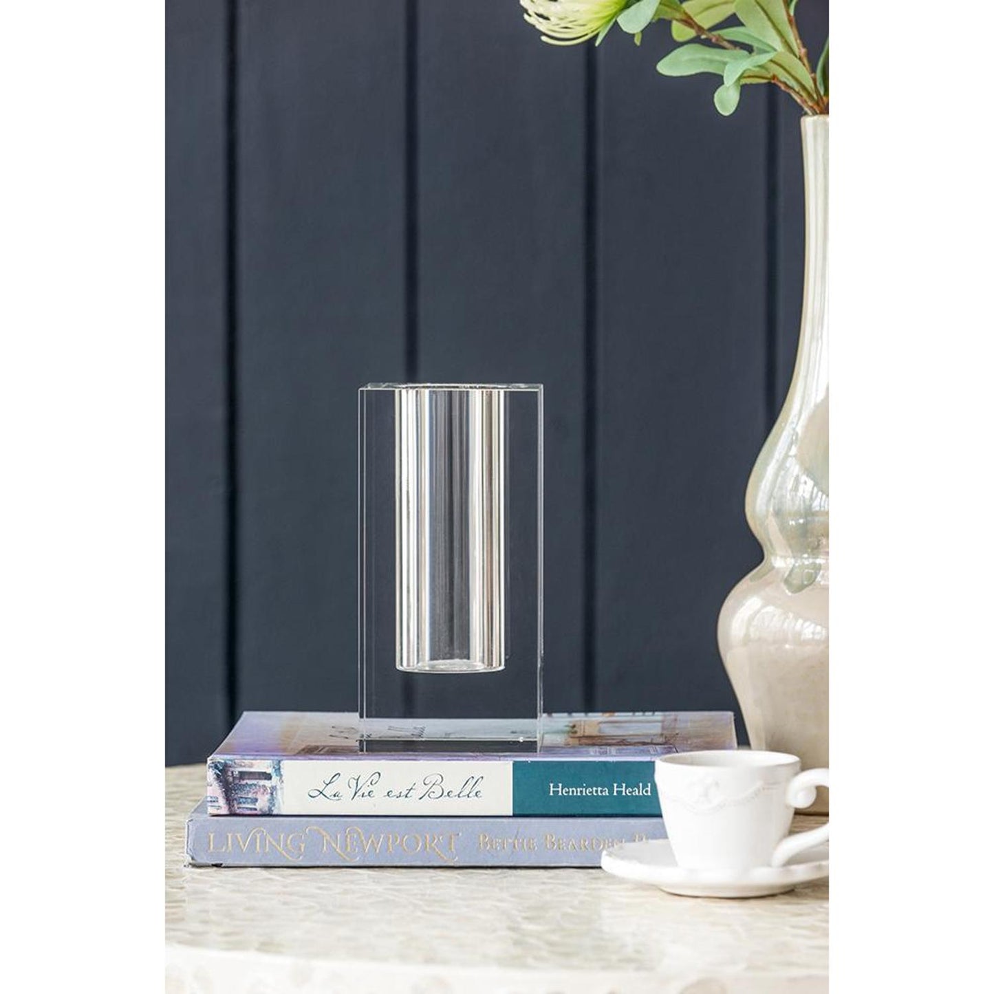 8" Clear Square Glass Table Vase - Loft&Timber