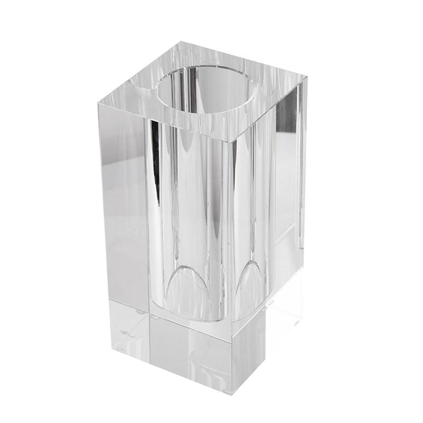 8" Clear Square Glass Table Vase - Loft&Timber