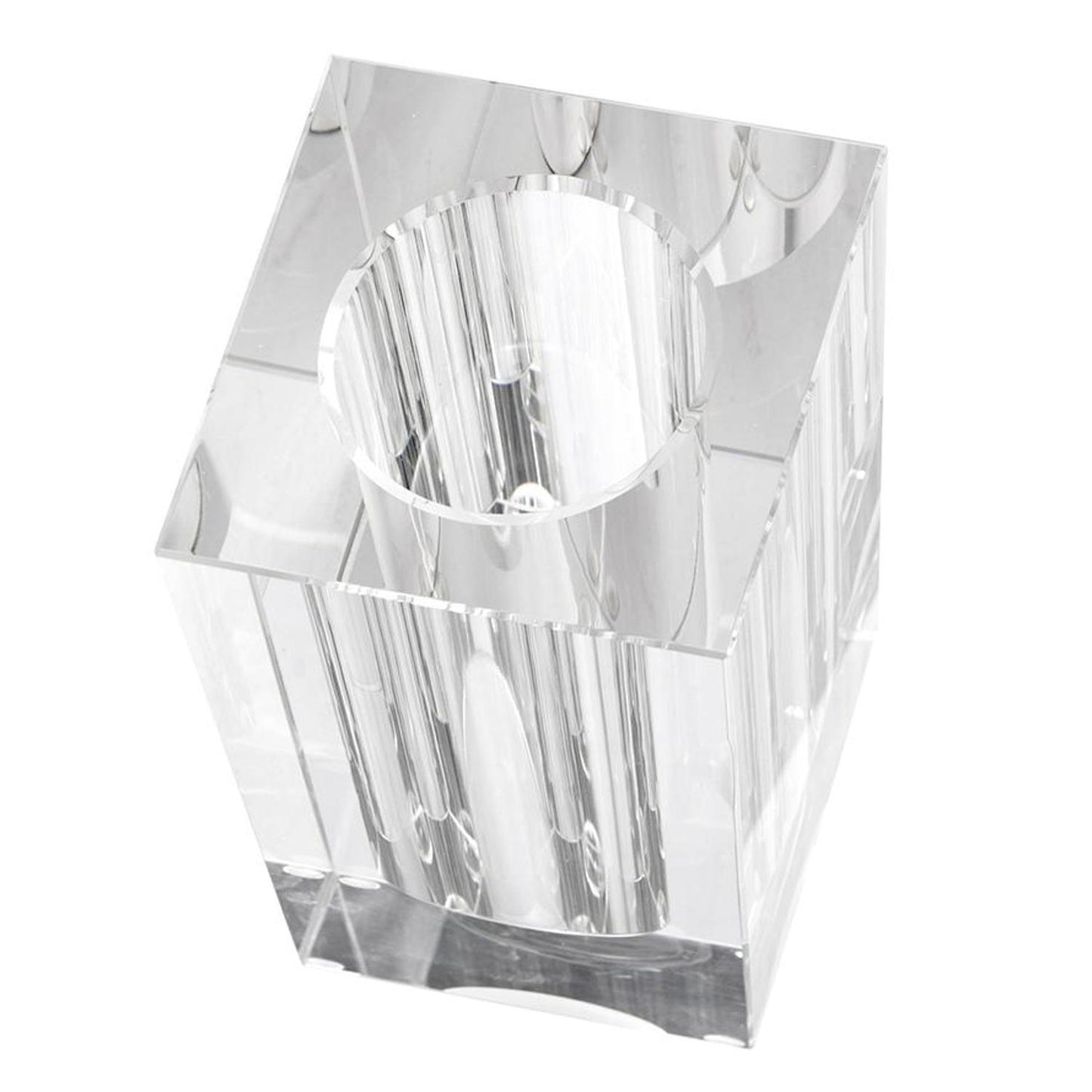 10" Clear Square Glass Table Vase - Loft&Timber