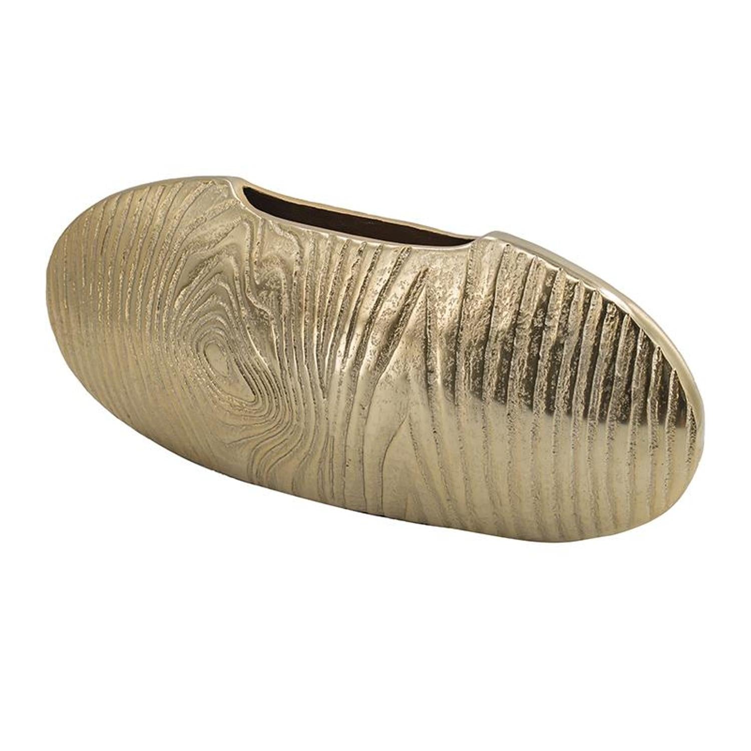 7" Gold Oval Aluminum Table Vase - Loft&Timber