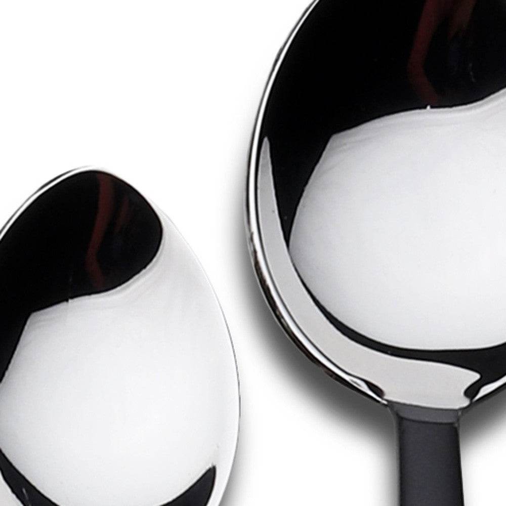 Matte Black Stainless Steel Twenty Piece Hand Forged Flatware Set - Loft&Timber