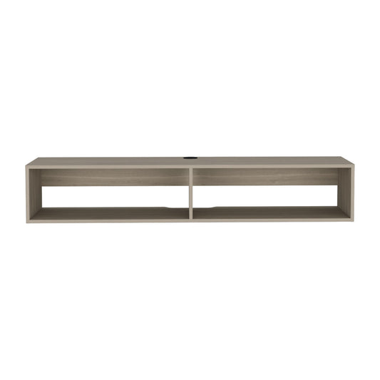 59" Beige Floating Mount TV Stand - Loft&Timber