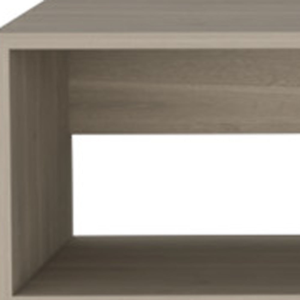 59" Beige Floating Mount TV Stand - Loft&Timber