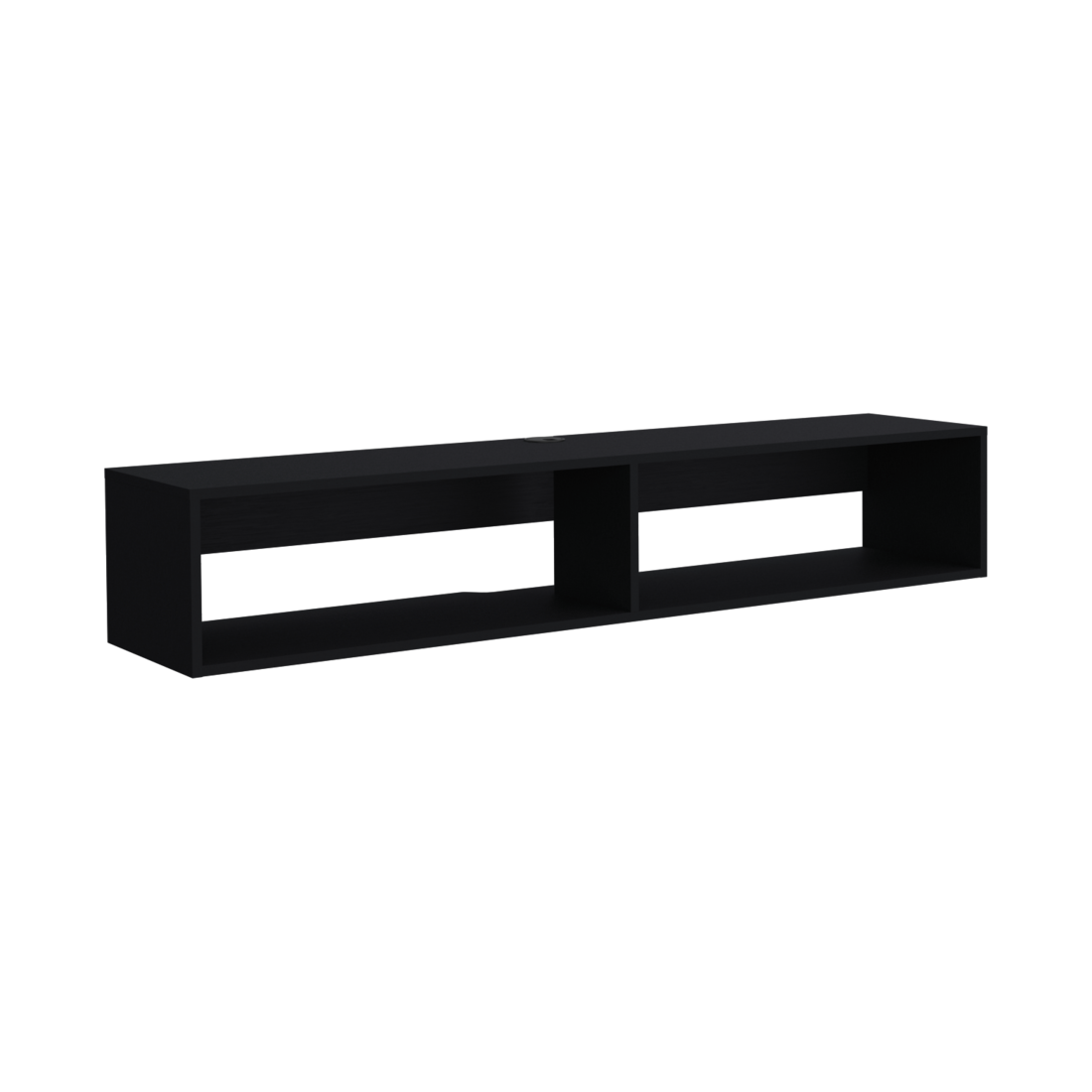 59" Black Floating Mount TV Stand - Loft&Timber