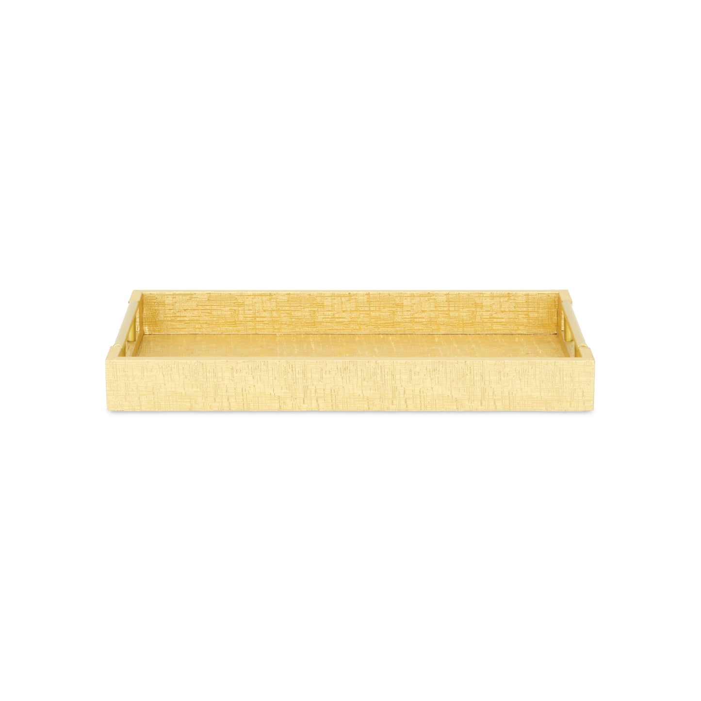 16" Gold Wood Geometric Serving Tray With Handles - Loft&Timber